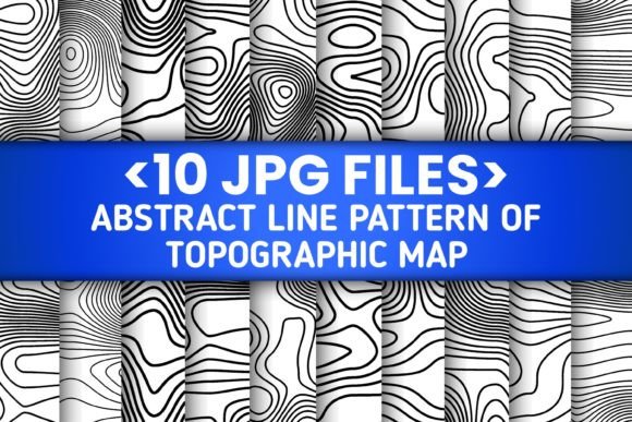 Download 10 Set Topographic Line Map Part 1 - Graphic Collection