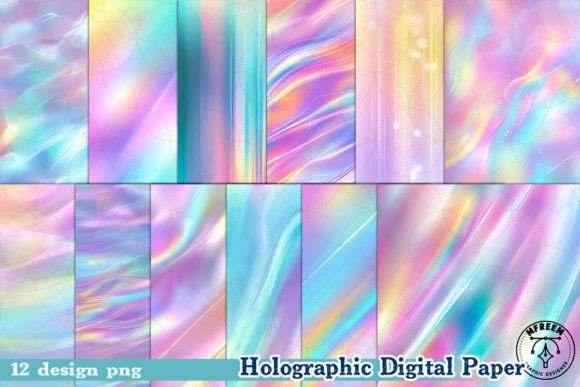 Download Holographic Digital Paper Clipart PNG - Graphic Collection