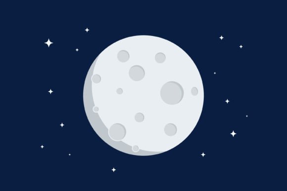 Download Full Moon Vector Illustration - Full moon vector Collection