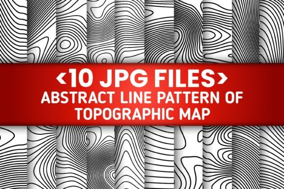 Download 10 Set Topographic Line Map Part 2 - Graphic Collection