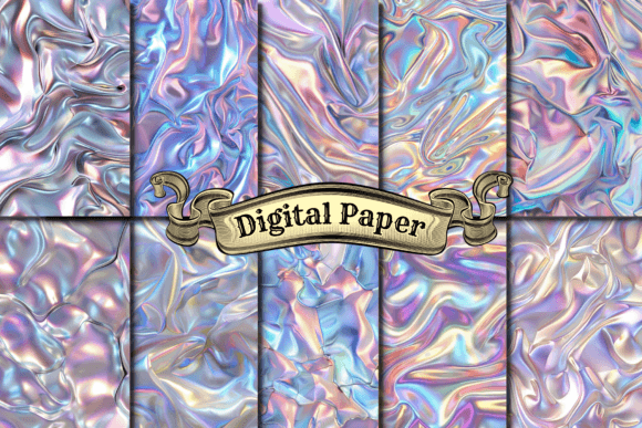 Download Holographic Digital Paper - Graphic Collection