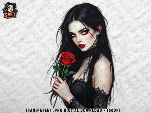 Download Dark Enchantress – Gothic Rose Beauty - Premium Resources