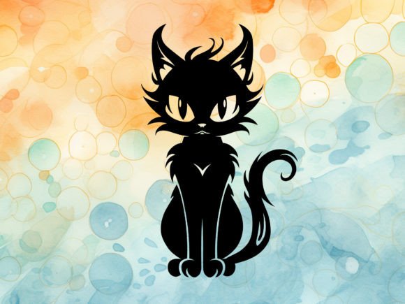 Download Black Cat Silhouette Graphic Design - Graphic Collection