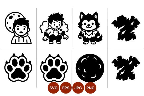Download Werewolf Boy Full Moon Vector - Full moon vector Collection