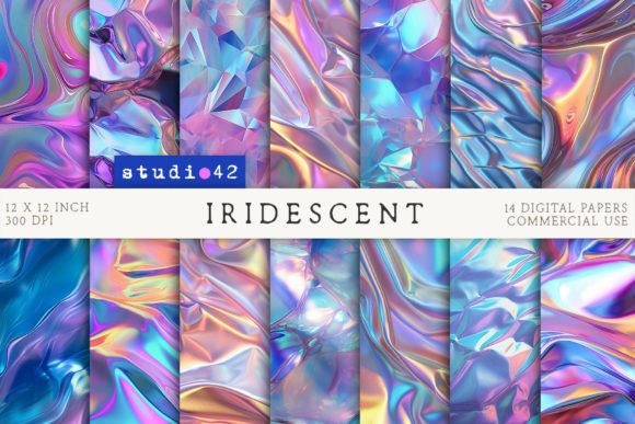 Download Holographic Digital Paper, Iridescent - Graphic Collection