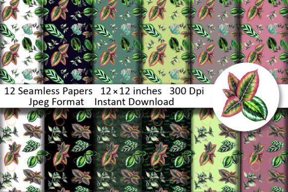 Download Watercolor Beautyful Leaves Seamless - Beauty Collection