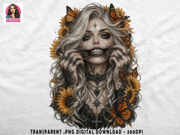 Download Gothic Skull Beauty | Dark Fantasy Art - Premium Resources
