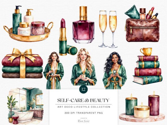 Download Art Deco Lifestyle, Self Care and Beauty - Premium Resources