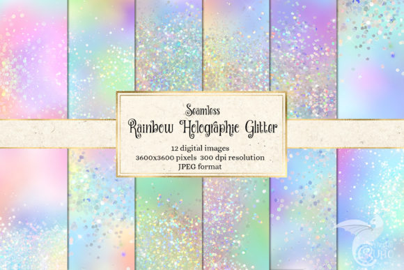 Download Seamless Rainbow Holographic Glitter - Graphic Collection